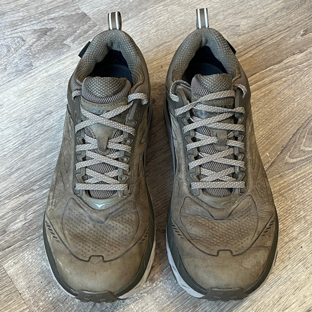 Hoka One One Challenger Low GTX Olive Brown Waterproof Hiking Shoes Womens 10